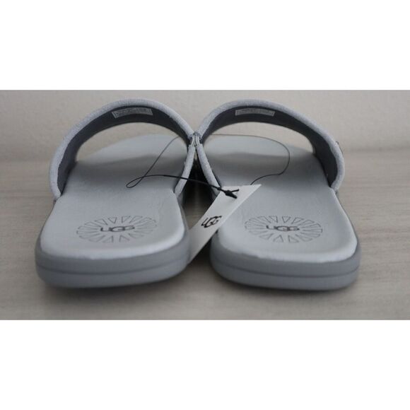 UGG 1124900 Men's Sz 9 Glacier Gray Seaside Slide Leather/Suede Sandals - Picture 9 of 10